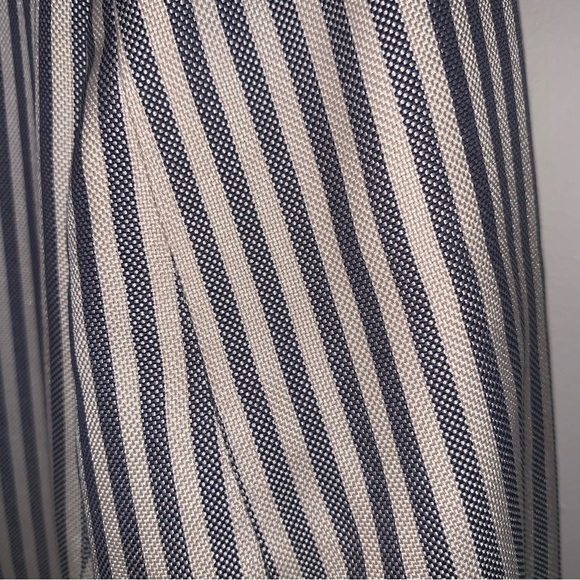 Hugo Boss 100% Silk White and Blue Pin Stripe Double-Breasted Blazer - Picture 10 of 12
